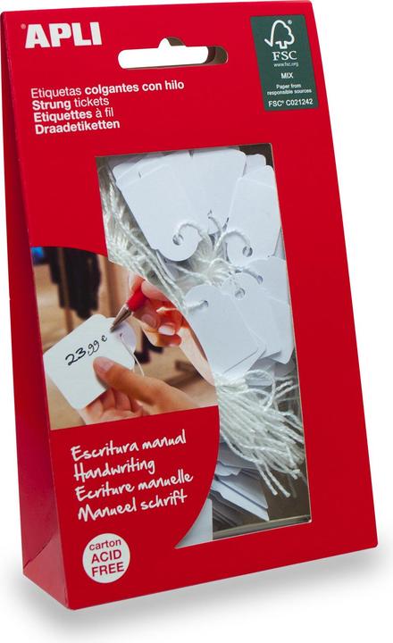 Actual product image Agipa Tag - small package, size: 15 x 24 mm, white (200x)