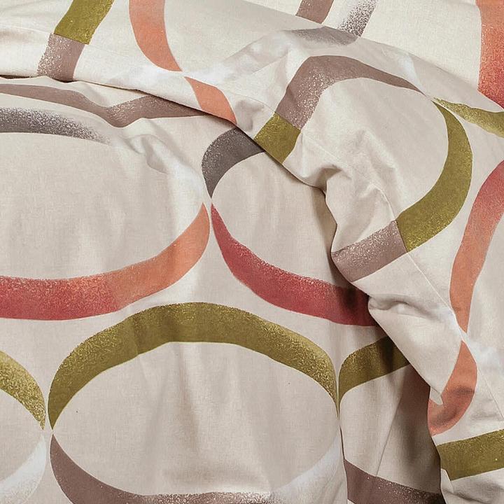 Actual product image Janine Fine fibre bed linen Davos 65156 taupe sienna (155 x 220 cm)