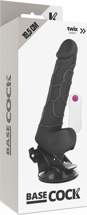Actual product image Basecock Realistic Vibrator Remote Control Black 19.5cm