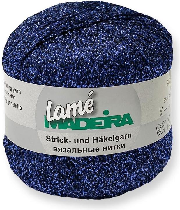 Produktbild Madeira Häkel- und Strickgarn Lamé 25 g, 175 m, Blau (175 m)