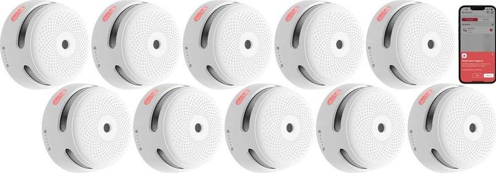 X-Sense WLAN smoke detector with visual and audible alarm function 10 pcs.