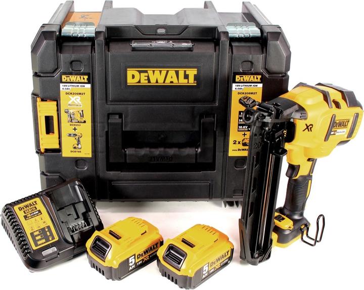 Produktbild DeWalt DCN 660 P2 Akku Nagler 18V 32-63mm Brushless + 2x Akku 5,0Ah + Ladegerät + Koffer