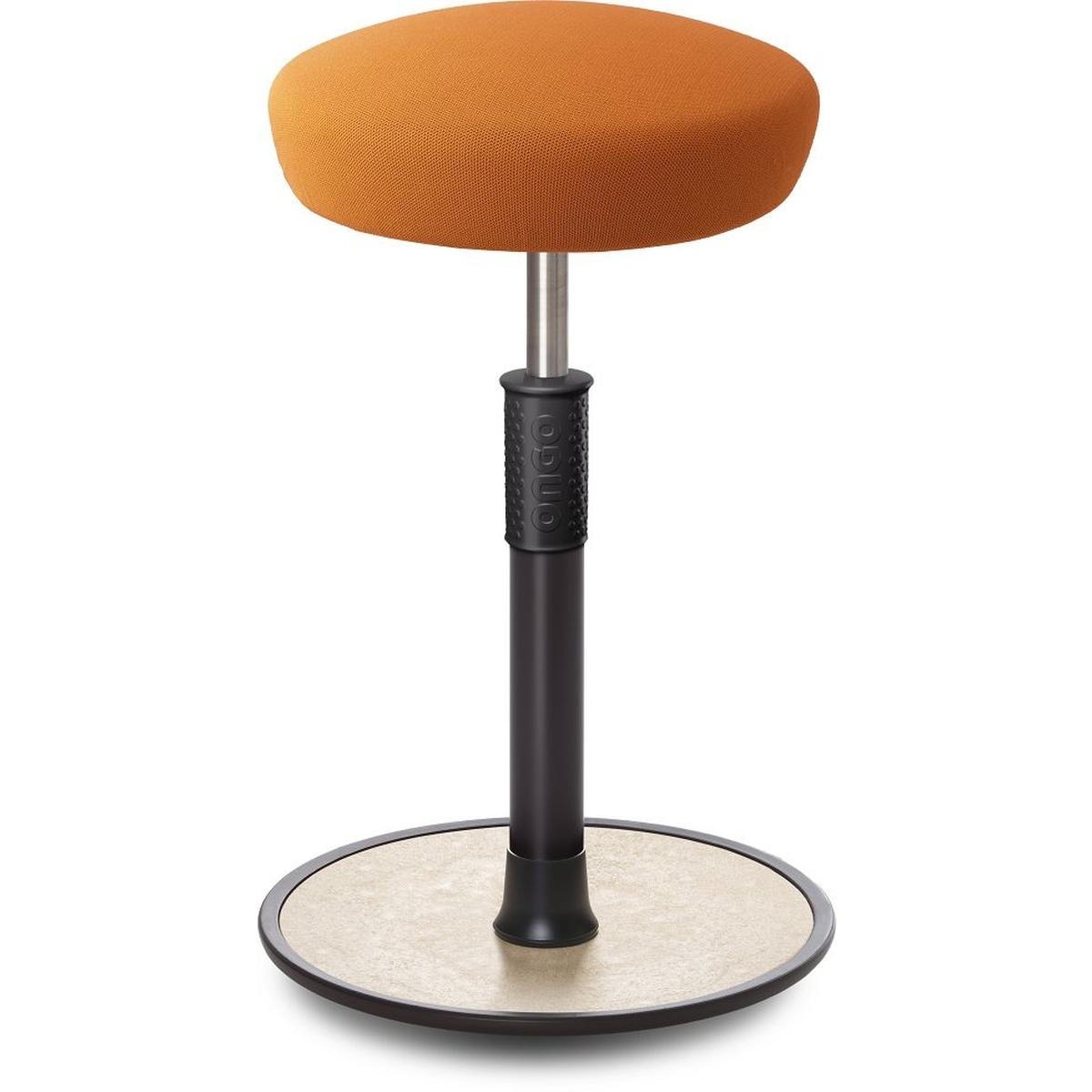 Ongo, Bürostuhl, Sitz- Stehhocker Free Tall Hutsitz Gestrick Orange schwarz /cremeweiss