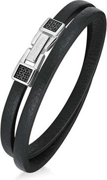 Produktbild Brosway - Double leather bracelet with zircons Ink BIK138