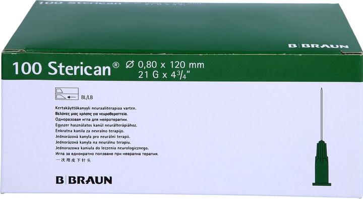 Produktbild B.Braun Nadel 21G 0.80 x 120mm grün Luer, 100 Stück