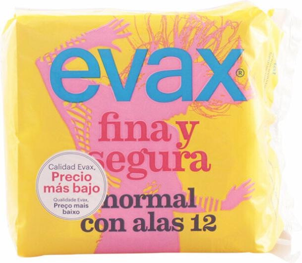 Evax Fina & Segura Normal Sanitary Napkins With Wings (12 pcs) (Intimate gel)
