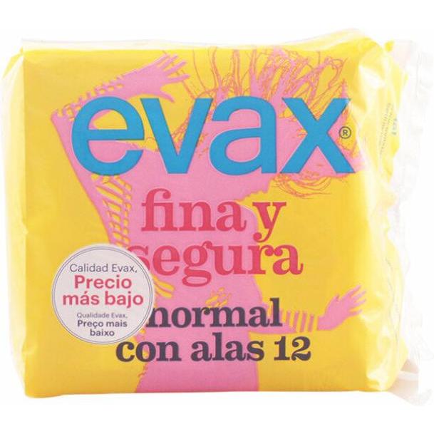 Evax, Intimpflege, Fina & Segura Normal Damenbinden Mit Flügeln (12 Stück) (Intimwaschlotion)