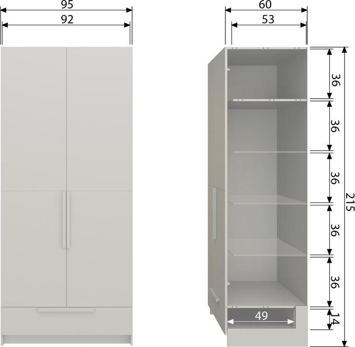 Actual product image Woood Pure (215 x 95 x 60 cm)