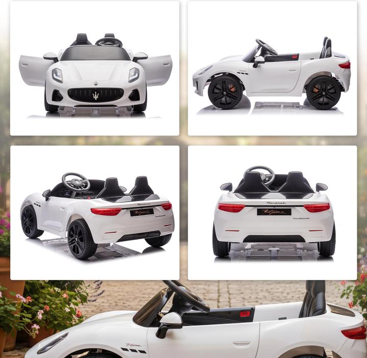 Actual product image Aiyaplay Kinder Elektroauto Kunststoff, Metall Weiss (12 V)