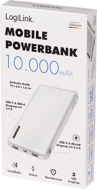 Produktbild LogiLink PA0328WRF (10000 mAh, 12 W, 37 Wh)
