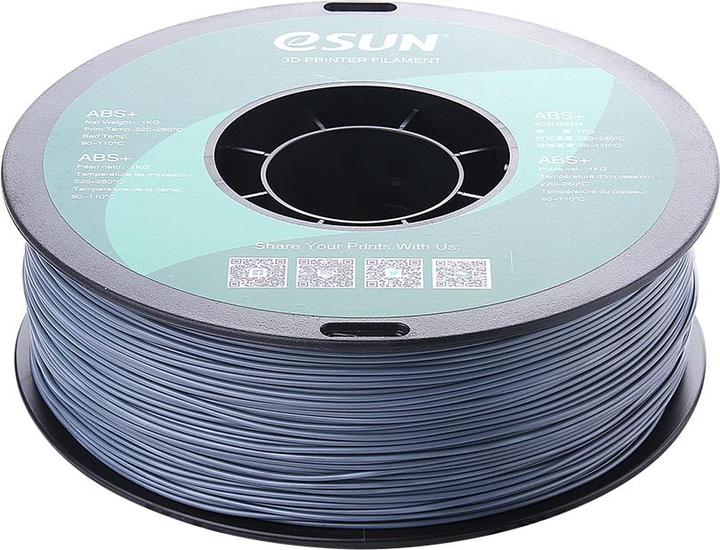 Productafbeelding eSUN ABS+ 1,75mm Grijs 1kg 3D Filament (ABS, 1.75 mm, 1000 g, Grijs)