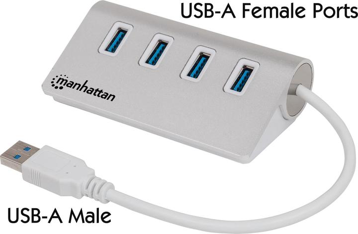 Manhattan 163767 4x USB 3.0 (USB-A, 4 ports)