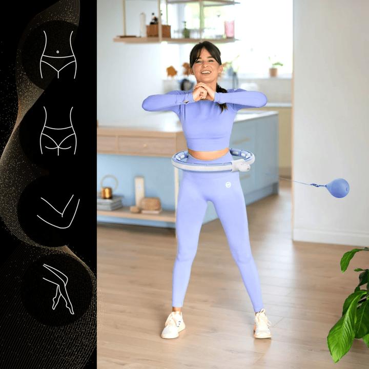 Image du produit HMS Hula Hop HHM15 avec aimant et poids bleu + compteur (44 cm, 2800 g)