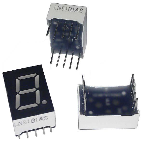 OEM 7-Segment Display Red Com. Cathode 1 character 12.7mm (Display)
