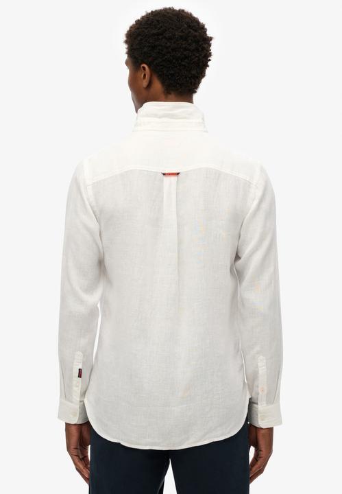 Actual product image Superdry VACATION L/S LINEN SHIRT Heren Overhemd (M)