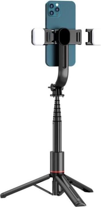 Actual product image Tech-Protect L05S Bluetooth selfie stick with tripod up to 105cm with LED lamp - black