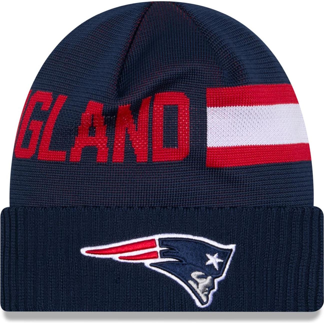 New Era, Herren, Mütze, NFL Sideline Tech Knit Mütze - New England Patriots, Blau