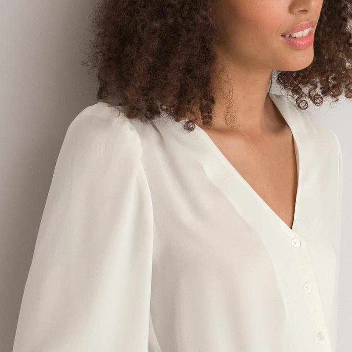 Immagine prodotto La Redoute Collections Camicetta a maniche lunghe con scollo a V (36)