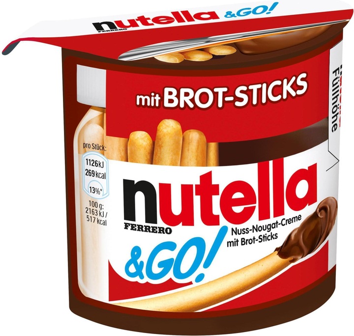 Image du produit Nutella barres de chocolat & snacks & GO! 52g (52 g)