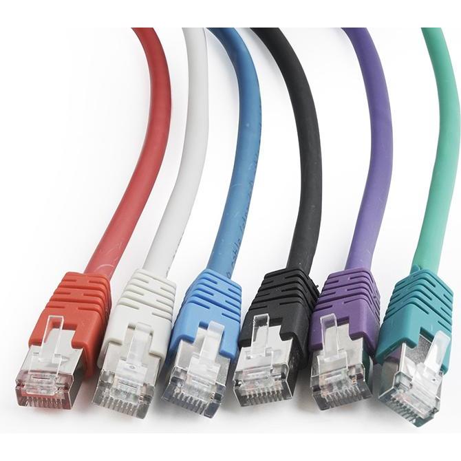 Gembird S/FTP Cat. 6A LSZH patch cord, purple, 10 m (10 m), Netzwerkkabel