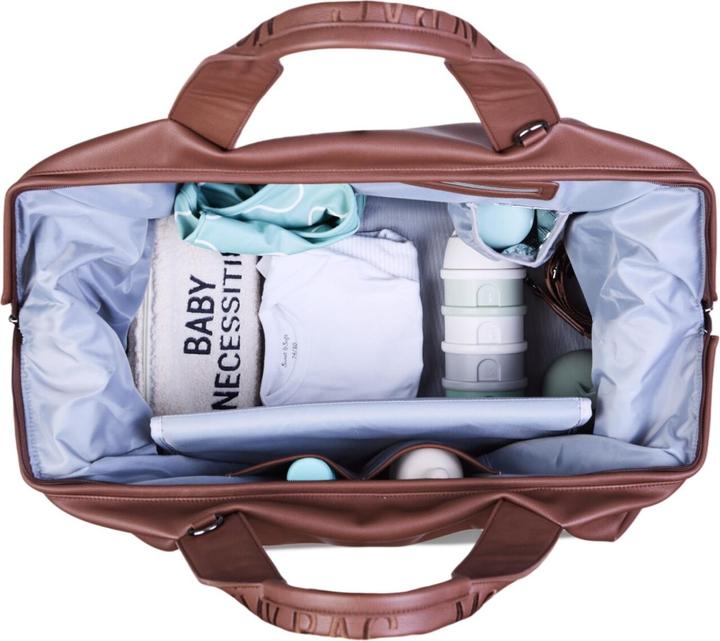Actual product image Childhome Wickeltasche Mommy Bag Signatur Leder dunkelbraun