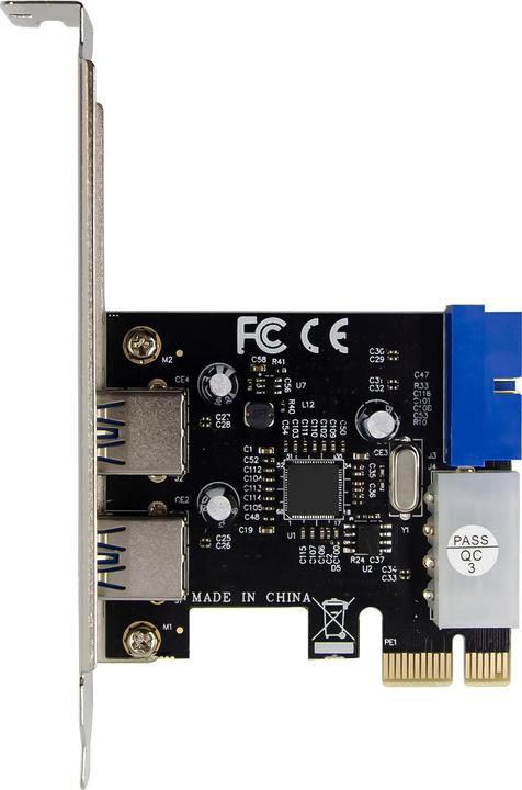 Produktbild InLine Schnittstellenkarte, 3x USB 3.2 Gen.1, (2 USB-A + 1 Comboport) PCIe, inkl. Low-Profile Slotb