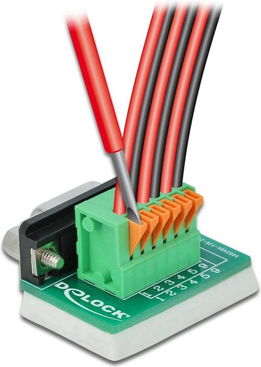 Produktbild Delock Adapter Terminalblock RS232 DB9 Buchse vertikal