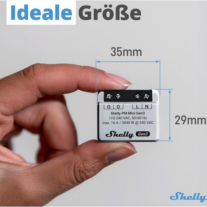 Immagine prodotto Shelly PM Mini Gen3 (Attuatore dell'interruttore)