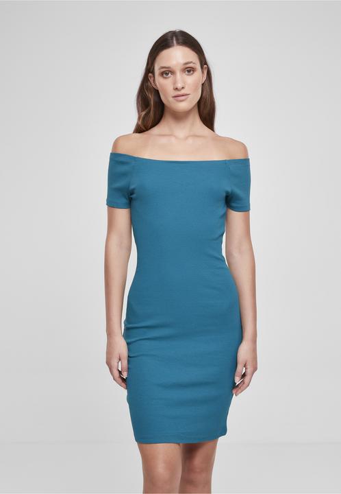 Produktbild Urban Classics Geripptes Kleid mit freien Schultern Damen (S)