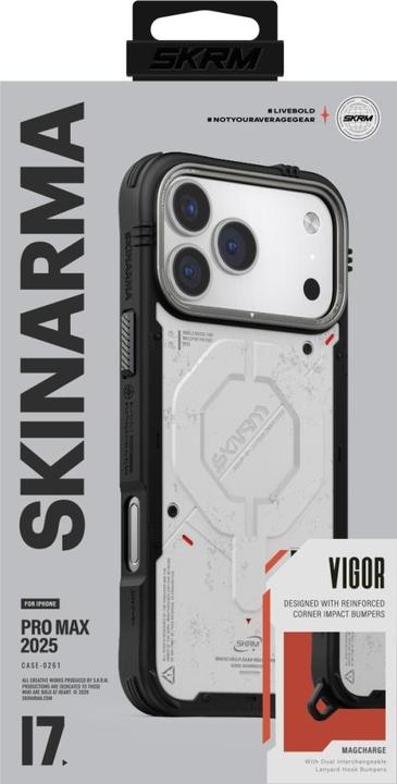 Produktbild Etuui Case Skinarma Vigor MagSafe for iPhone 17 Pro Max light gray (Apple iPhone 17 Pro Max)