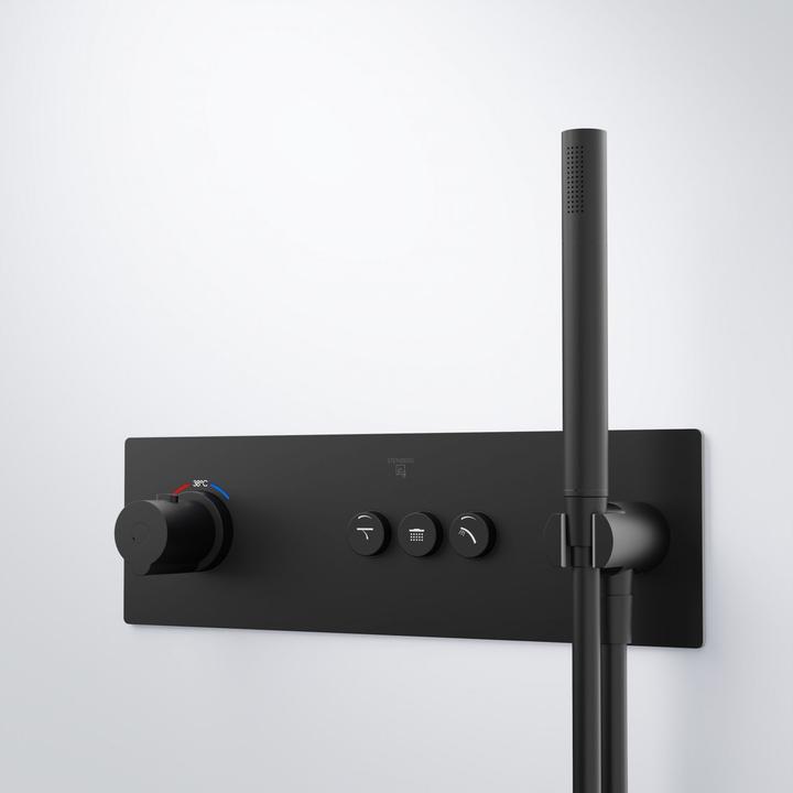 Produktbild Steinberg Serie 390 Dusch-/Wannenarmatur, Unterputz-Thermostat, inkl. Stabhandbrause, Brauseschlauch