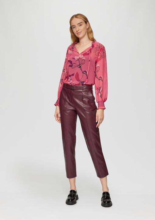 Produktbild s.Oliver Bluse Transparente Chiffon-Bluse mit Smok-Details (36)