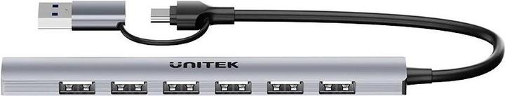 Actual product image Unitek HUB USB-A/C 7W1 USB-A 5 GBPS (USB-A, USB-C, 7 Ports)