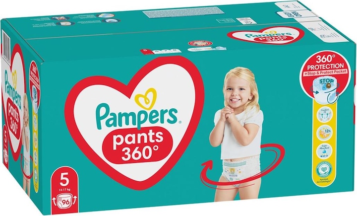 Actual product image Pampers Pants (Size 5, Half month box, 96 Piece)