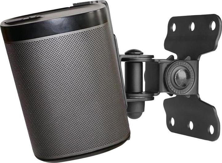 Immagine prodotto Techly Supporto per diffusori a parete per Sonos Play 1, nero (1 pz., Installazione a parete, Rotante, Inclinabile)
