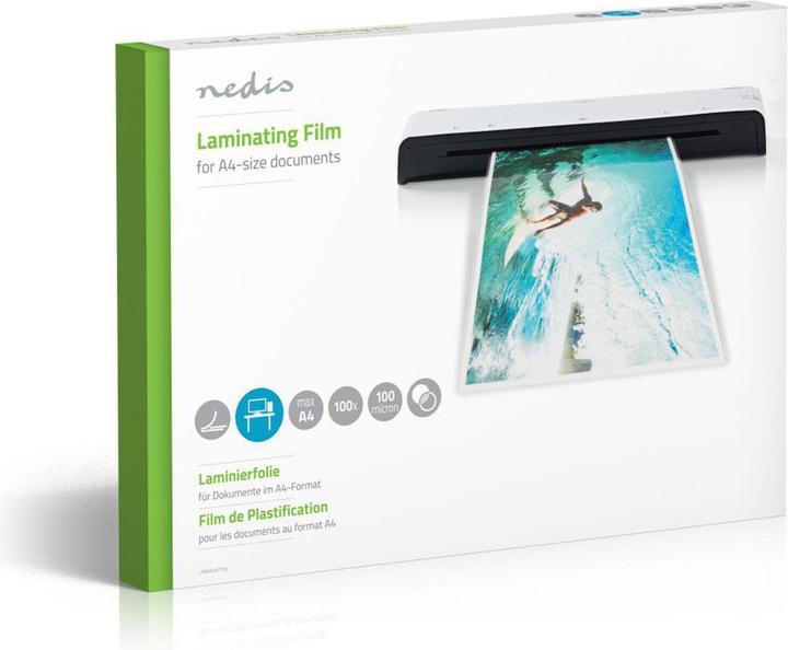 Actual product image Nedis Laminating film - A4-100 um - 100 pieces (A4, 100 pcs., 100 µm)