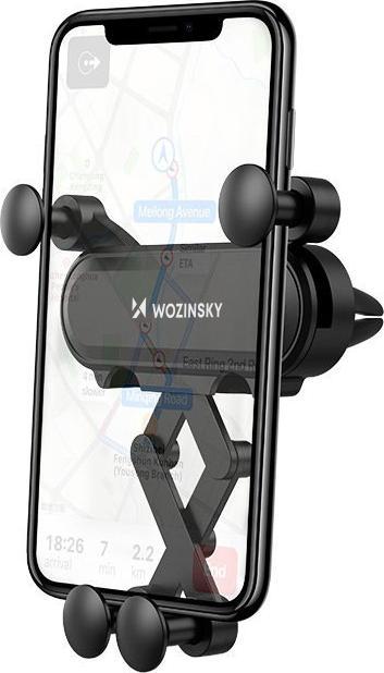 Actual product image Wozinsky car phone holder gravity for ventilation grille black (WCH-05)