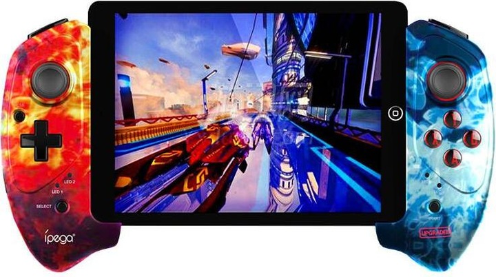 Actual product image iPega PG-9083B wireless controller / GamePad with phone holder (flame) (Android, iOS)
