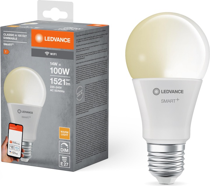 Immagine prodotto Ledvance Smart+ Wifi Classic (E27, 14 W, 1521 lm, 1 x, F)