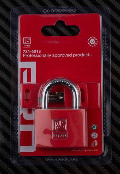 Immagine prodotto RS PRO Red Plastic Coated Brass Padlock
