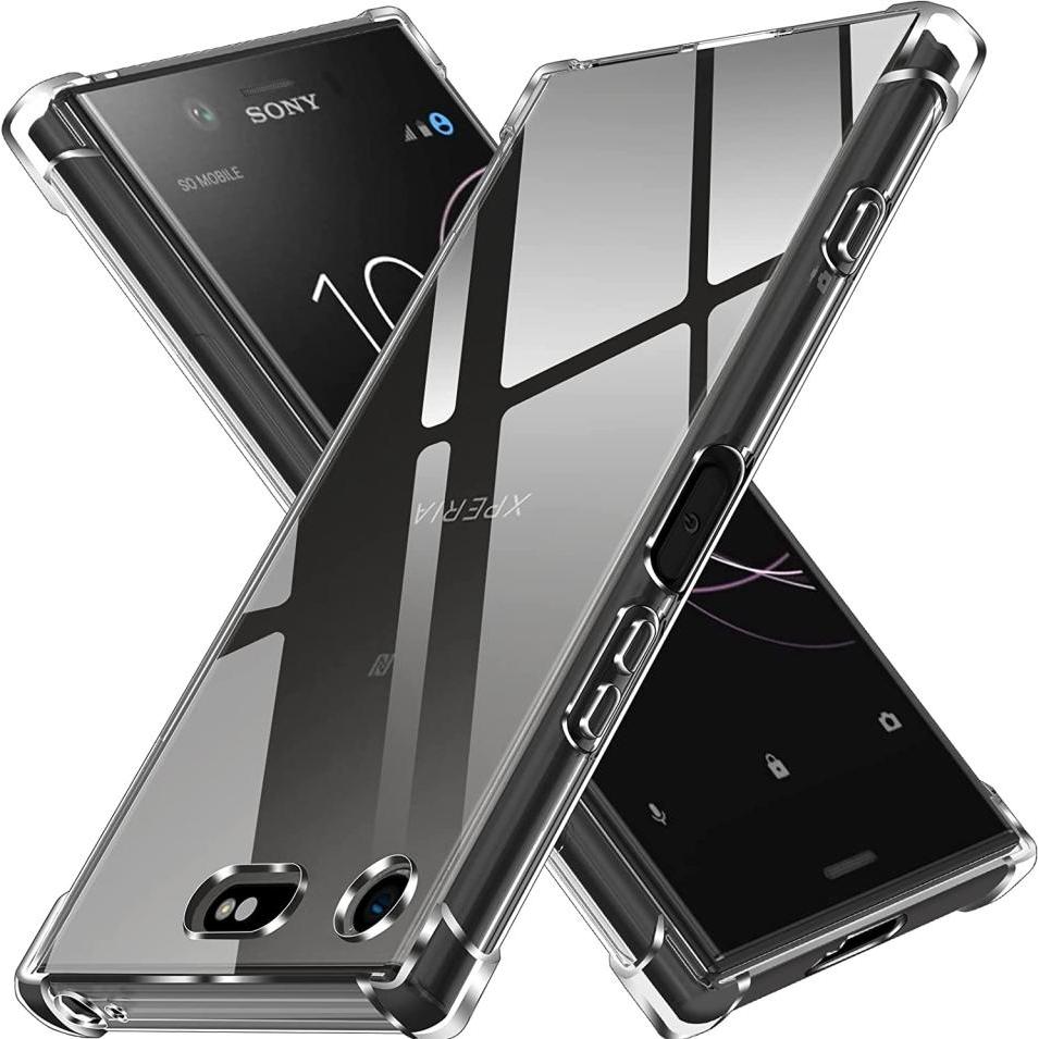 Screenguard Sony Xperia XZ1 Compact Hülle Crystal Soft Airbag Bumper (Sony Xperia XZ1 Compact), Smartphone Hülle, Transp...