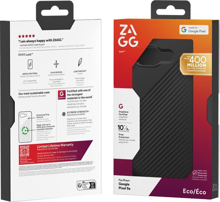 Actual product image Zagg Luxe Case For Pixel 9a Black (Google Pixel 9a)
