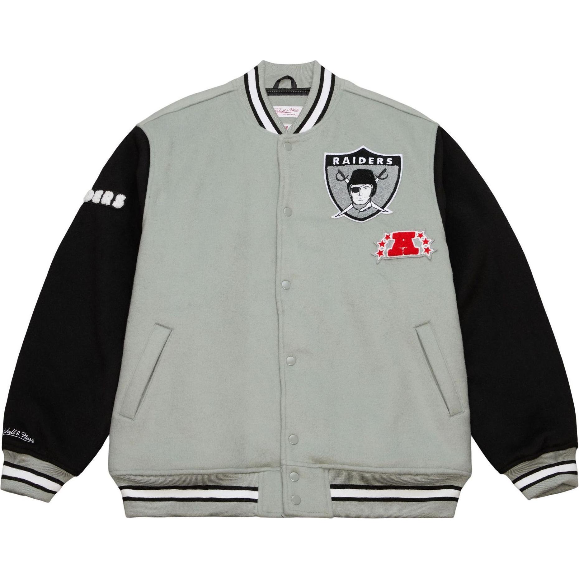 Mitchell & Ness, Herren, Jacke, M&N Legacy Varsity Wool Jacke - NFL Oakland Raiders - S (S), Schwarz, S