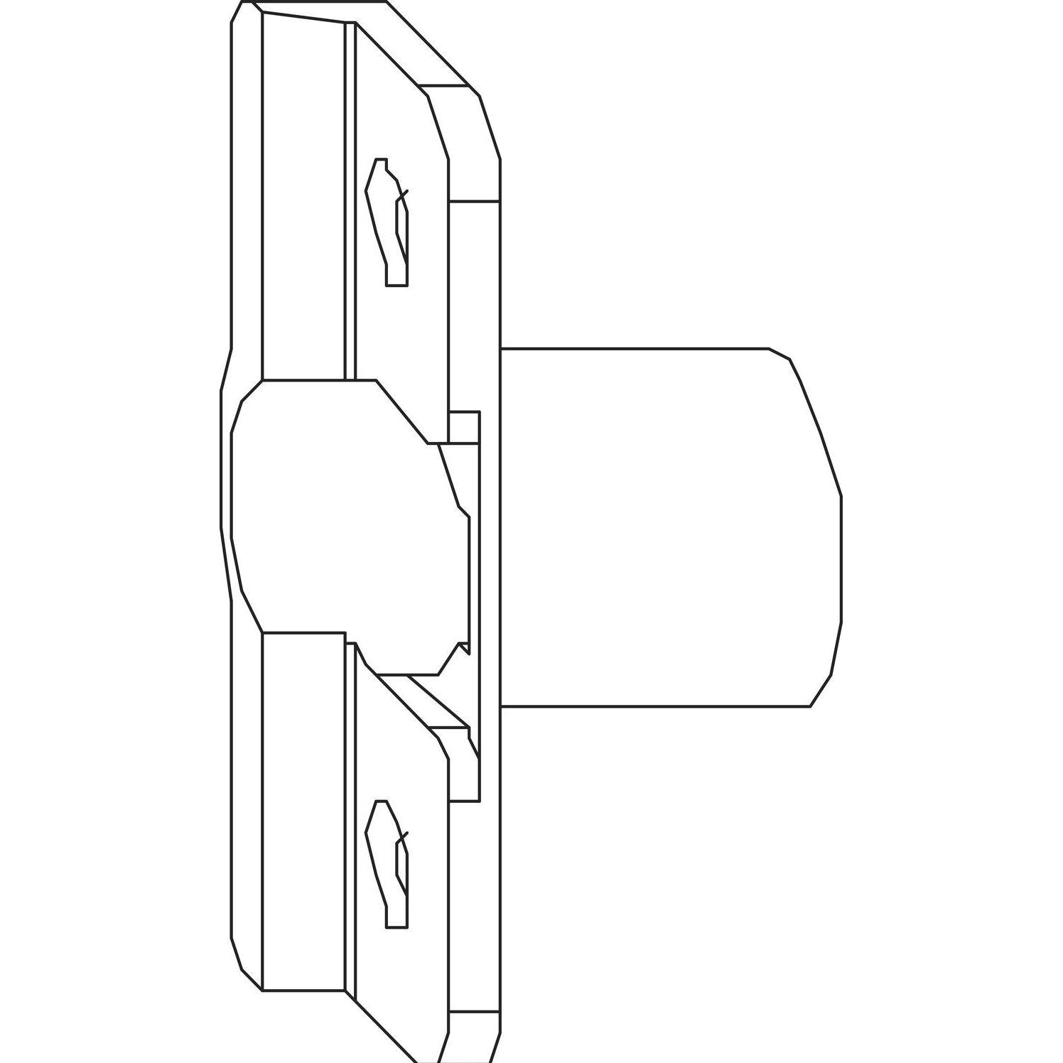 Maco, Türbeschlag + Scharnier, Anpressverschluss einbohrbar Rahmenteil, Eurofalz 20 mm 9V (97528)