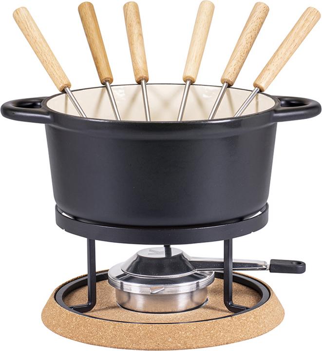 Immagine prodotto Kadastar Set per fonduta di formaggio Nostalgia 9 pezzi, nero (Fondue di formaggio)