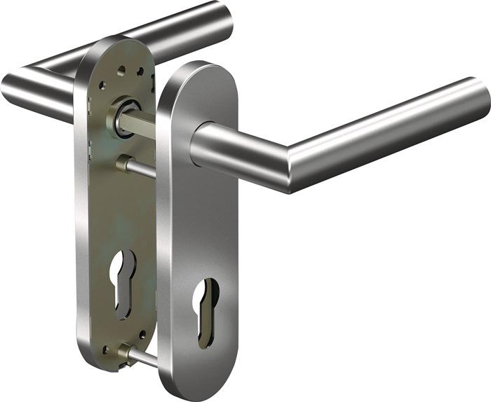 Productafbeelding Ogro Kort rozettengarnituur CORE 8906 8 mm / 7051K WC 78MM roestvrij staal ER WC afgeronde