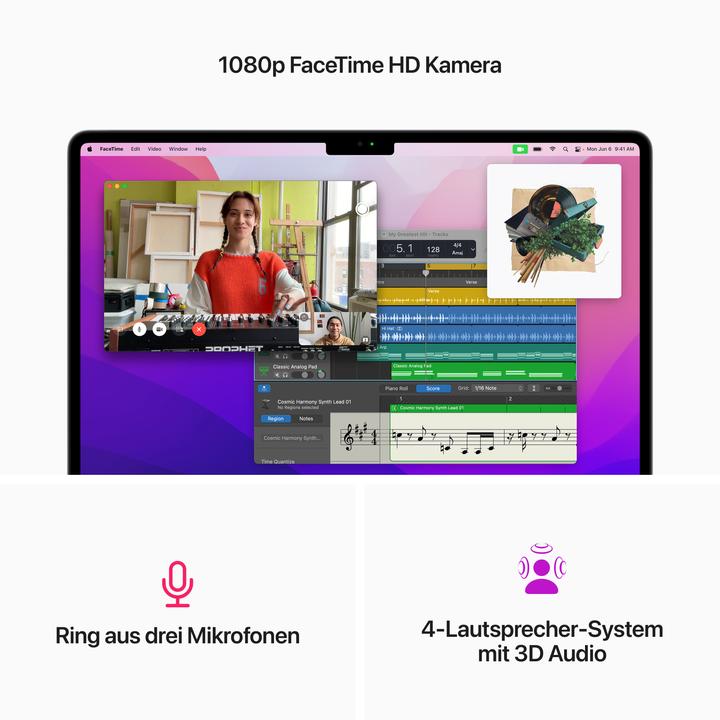 Produktbild Apple MacBook Air – 2022 (13.60", M2, 16 GB, 512 GB, DE)