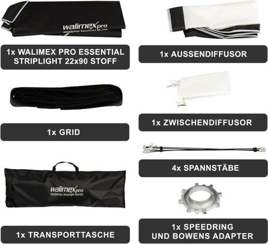 Actual product image Walimex pro Essential Striplight 30x120 (Soft boxes)