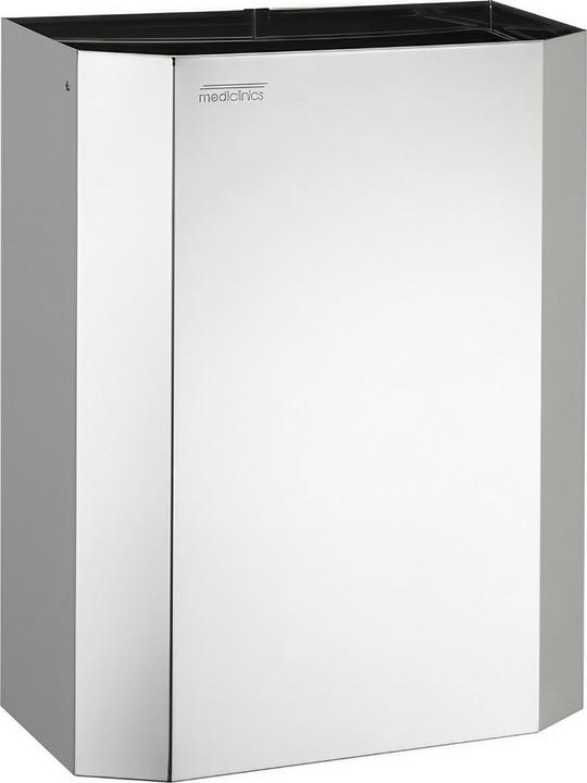 Image du produit Valera Mediclinics Poubelle en inox brillant 25 L ouverte avec anneau intérieur et 4 pieds en plastique (25 l)