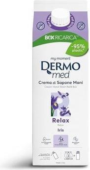 Dermomed Hand Soap Eco-Refill Relaxing Hyaluronic Acid Repairing Moisturizing 900ml Iris (Liquid soap, refill, 900 ml)